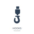 hooks icon in trendy design style. hooks icon isolated on white background. hooks vector icon simple and modern flat symbol for