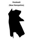 Hooksett outline map Royalty Free Stock Photo