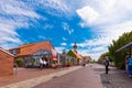 HOOKSIEL, GERMANY - JUNE 11, 2017: View to the street and shell museum. Copy space for text.