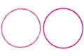 The hula Hoop pink on white background