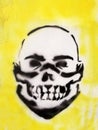 Hooligan head drawing - graffiti urban art Royalty Free Stock Photo