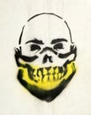 Hooligan head drawing - graffiti urban art Royalty Free Stock Photo