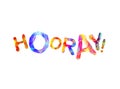 Hooray. Word of triangular letters Royalty Free Stock Photo