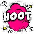 hoot Comic bright template with speech bubbles on colorful frames