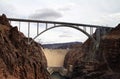 Hoover Dam and bypass bridge Royalty Free Stock Photo