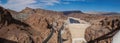 Hoover Dam on Colorado river, between Nevada and Arizona, United States of America Royalty Free Stock Photo