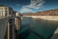 Wide Angle View of Hoover Dam and Colorado River in Nevada