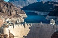 Hoover dam on lake mead in nevada and arizona stateline Royalty Free Stock Photo