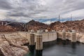 Hoover Dam over Colorado River Royalty Free Stock Photo