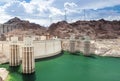 Hoover Dam and Penstock Towers in Lake Mead of the Colorado Rive Royalty Free Stock Photo
