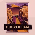 hoover dam. Vector illustration decorative design