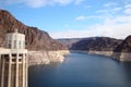 At The Hoover Dam with view at the Colorado River