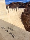 Hoover Dam warning Royalty Free Stock Photo