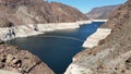 Hoover Dam waterline in the reservoir