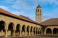 Hoover Tower via the Memorial Court at Stanford University