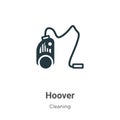 Hoover vector icon on white background. Flat vector hoover icon symbol sign from modern cleaning collection for mobile concept and