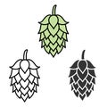 Hop beer sign symbol label