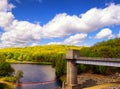 Hop brook dam Naugatuck Royalty Free Stock Photo