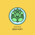 Hop cones craft beer