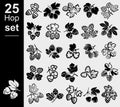 Hop set. Collection icon hops. Vector Royalty Free Stock Photo