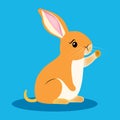 Hop into Spring with a Cute Rabbit Vector Royalty Free Stock Photo
