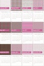 Hopbush and saddle colored geometric patterns calendar 2016