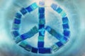 `Hope` Abstract stacked underwater peace sign