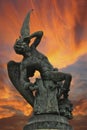 Statue of the fallen Angel of Madrid