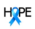 HOPE with a blue Awareness ribbon.