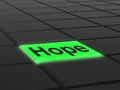 Hope Button Shows Hoping Hopeful Wishing