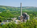 Hope cement works large manufacturing buildings in the Derbyshire countryside
