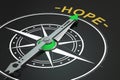 Hope compass concept, 3D