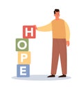 Hope concept. New beginning and faith in the future, support Royalty Free Stock Photo