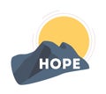 Hope concept. New beginning and faith in the future, support Royalty Free Stock Photo