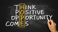 Hope concept: think positive opportunity comes Royalty Free Stock Photo
