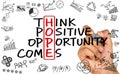 Hope concept: think positive opportunity comes