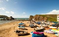 Hope Cove is a small seaside village within the civil parish of South Huish in South Hams District, Devon, England Royalty Free Stock Photo