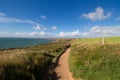 Hope Cove to Thurlestone Southwest coastal path known has the great ledge, devon Royalty Free Stock Photo