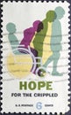 Hope for the crippled in stamp