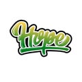 Hope hand lettering design