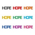 HOPE icon or logo, color set