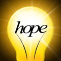 Hope Lightbulb Represents Want Wishes And Wants