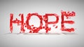 Hope is lost. Word destruction Royalty Free Stock Photo