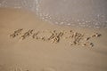 Hope message on the beach sand Royalty Free Stock Photo