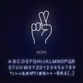 Hope neon light icon