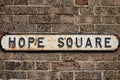 Hope Square brick wall Royalty Free Stock Photo