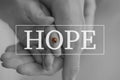 Hope text over conceptual image Royalty Free Stock Photo