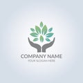 Hope tree symbol logo . Template for your community organization