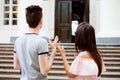 Hopeful students crossing fingers before going to classes