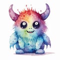 Hopeful Watercolor Monster Gives You Strength